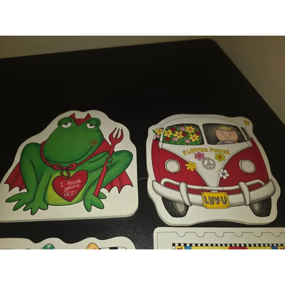 Futech Kinda‎ Like A Card Die-Cut Mailable Postcards Valentine Set Of 4 NEW